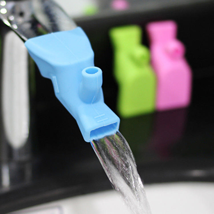 dropship 1pc Bathroom Sink Nozzle Faucet Extender Rubber Elastic Water Tap Extension Kitchen Faucet Accessories For Children Kid Hand Washing