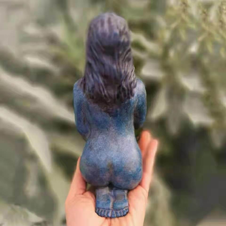dropship Smurfs Self Healing Series Salvation Goddess Sculpture Resin Crafts Home Courtyard Decoration Car Gifts