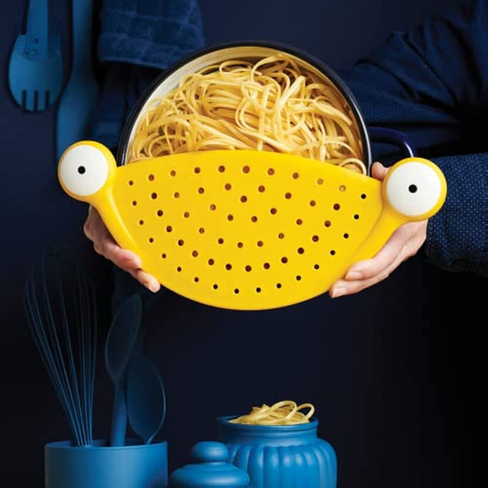 dropship 1pc Pasta Strainer - Cute Monster Eye Design - BPA Free Food Strainer For Kitchen - Noodle And Pot Strainer Kitchen Accessory Gift