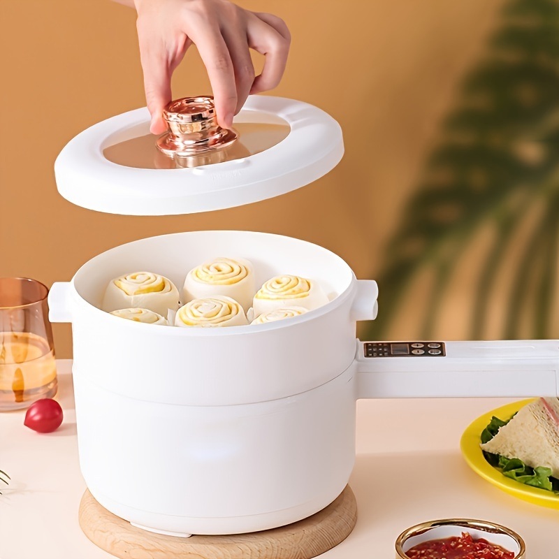 dropship 1pc Multi Functional Electric Cooker Mini Electric Cooker Household Dormitory Students Cook Instant Noodles Small Electric Frying Pan With Steamer
