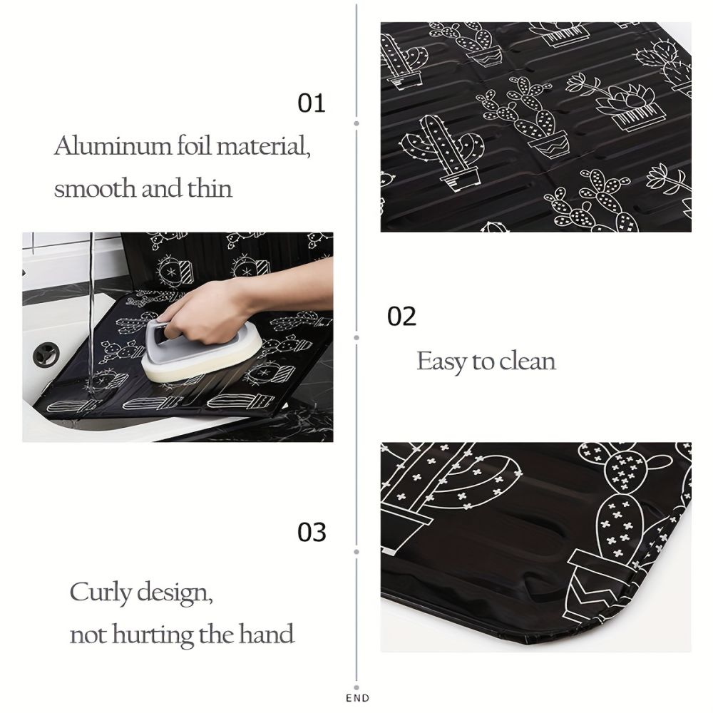 dropship 1pc Aluminum Foldable Splash-proof Net; Kitchen Tools; Gas Stove Bezel; Frying Pot; Oil-proof And Splash-proof Net; Kitchen Accessories