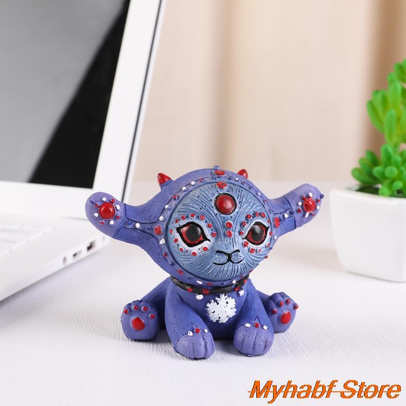 dropship DIY Fairy Elf Resin Statue Model Garden Alien Sculpture Desktop Ornaments Figurine Garden Home Decor Crafts Gifts 10*10*4cm
