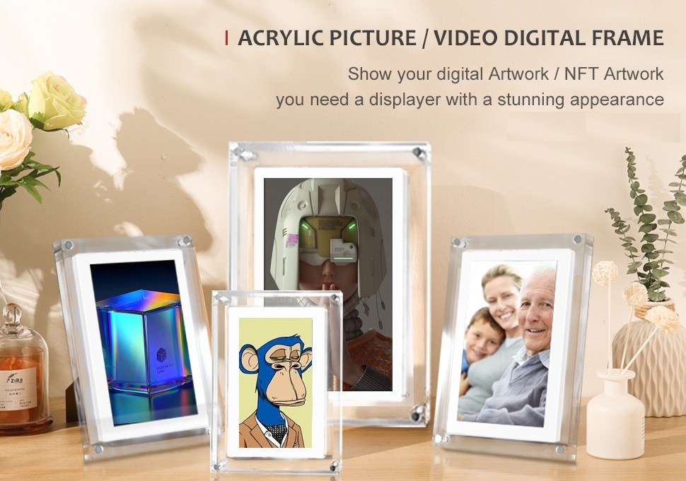 dropship 5inches Acrylic Digital Photo Video Frame Battery LCD Touch Screen New