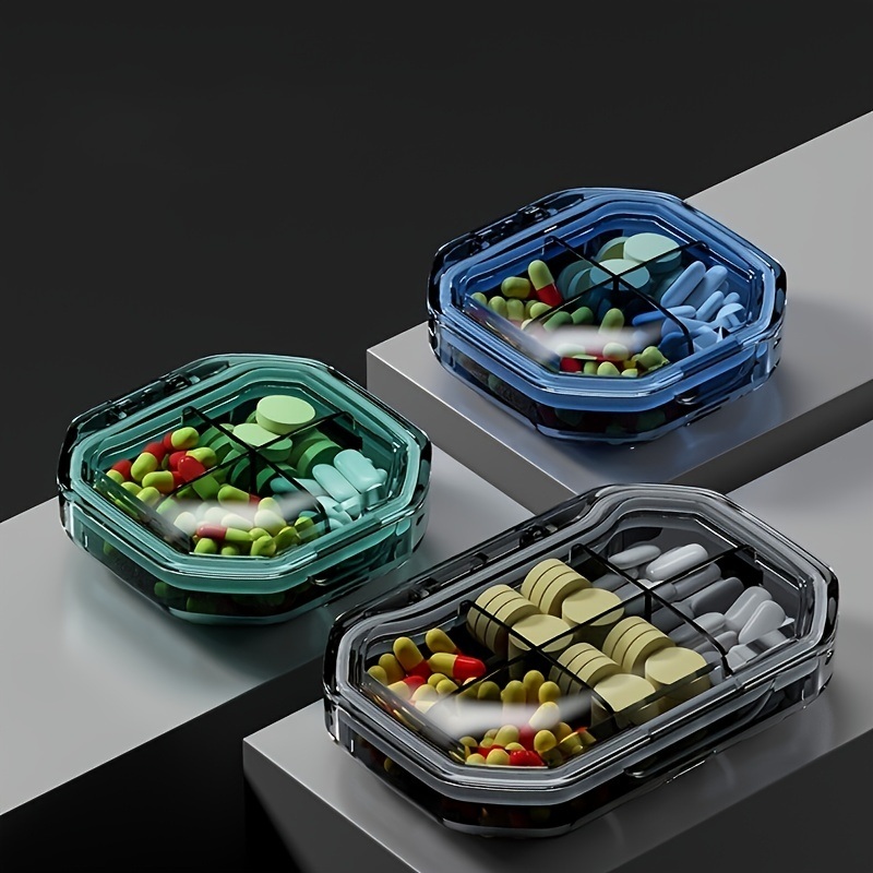 dropship 1pc Medicine Box; Portable Small Medicine Box For Seven Days A Week; Large-capacity Pill Organizer Storage Medicine Container
