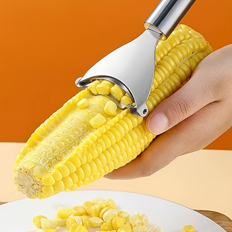 dropship 1pc Stainless Steel Corn Planer; Corn Peeler; Cob Remover Tool With Ergonomic Handle; Kitchen Gadgets