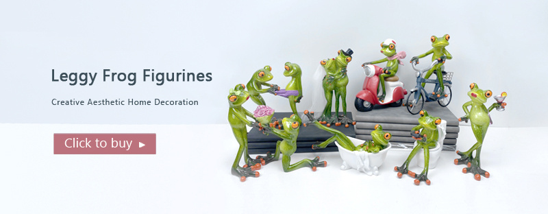 dropship NORTHEUINS Resin Leggy Couple Frog Figurine Modern Creative Wedding Animal Statue for Interior Home Desktop Decor Accessories