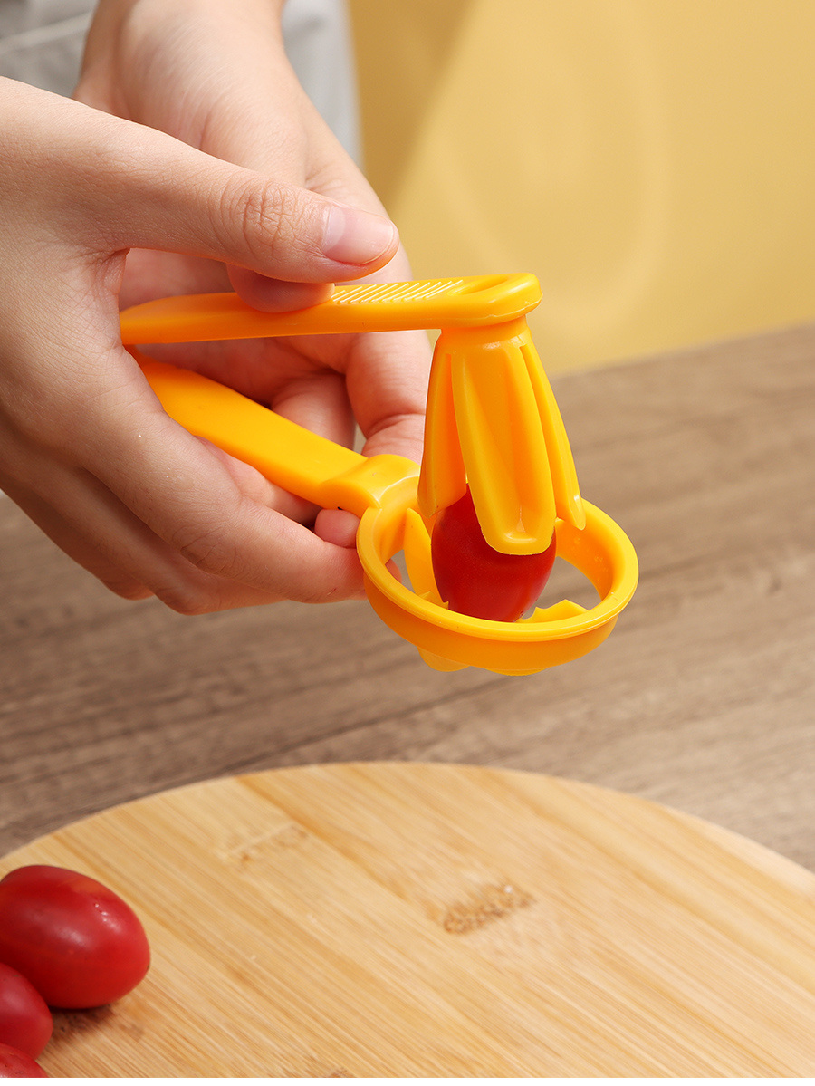 dropship 1pc Tomato Slicer Cutter Grape Tools Cherry Kitchen Pizza Fruit Splitter; Small Tomatoes Accessories Manual Cut Gadget