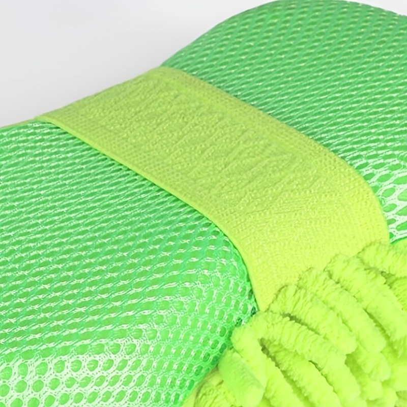 dropship 1pc Car Wash Mitt Chenille Microfiber Wash Sponge Scratch Free; Ultra Absorbent Microfiber Waffle Drying Towel For Car Detailing; Green; 9.05in*5.11in*2.75in