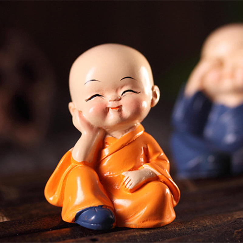 dropship Creative 4 Little Monk Resin Ornaments; Desktop Decoration Crafts