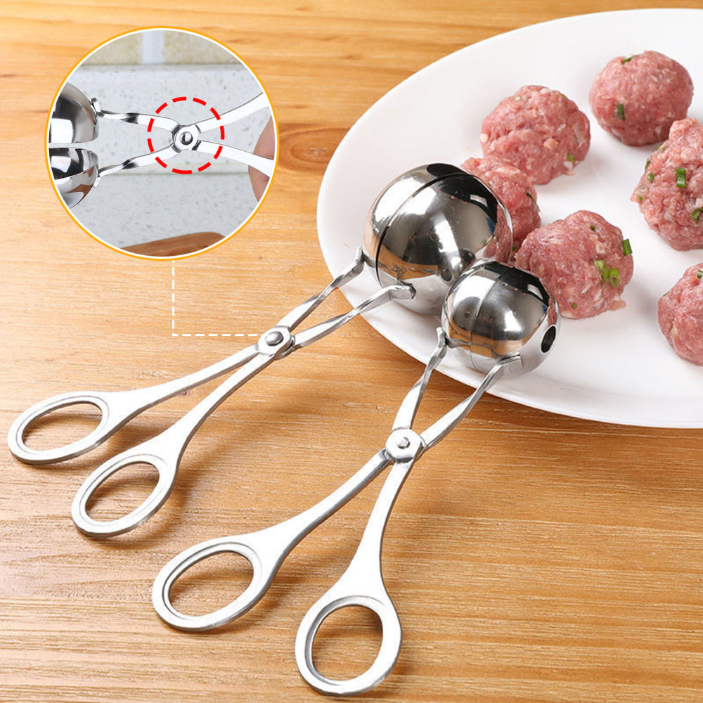 dropship Stainless Steel Meatball Maker Clip Fish Meat Ball Rice Ball Making Mold Form Tool Kitchen Accessories Gadgets Cuisine