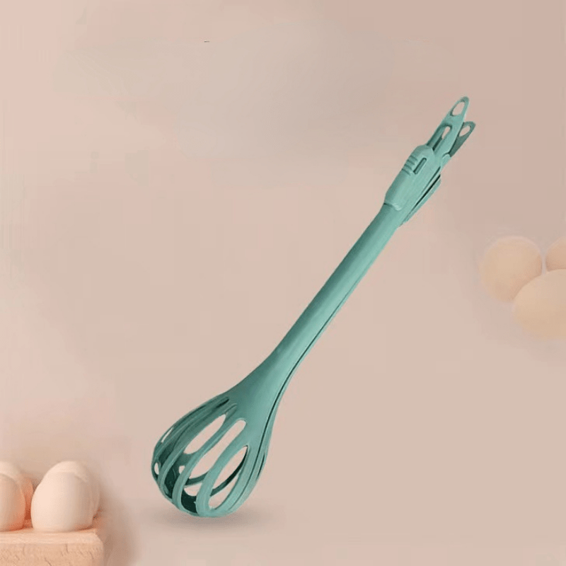 dropship 1pc; Multifunctional 3-in-1 Egg Whisk Food Holder Noodle Holder Baking Tool Egg Stirrer Manual Whisk 1 Pack 11.02''×2.76''