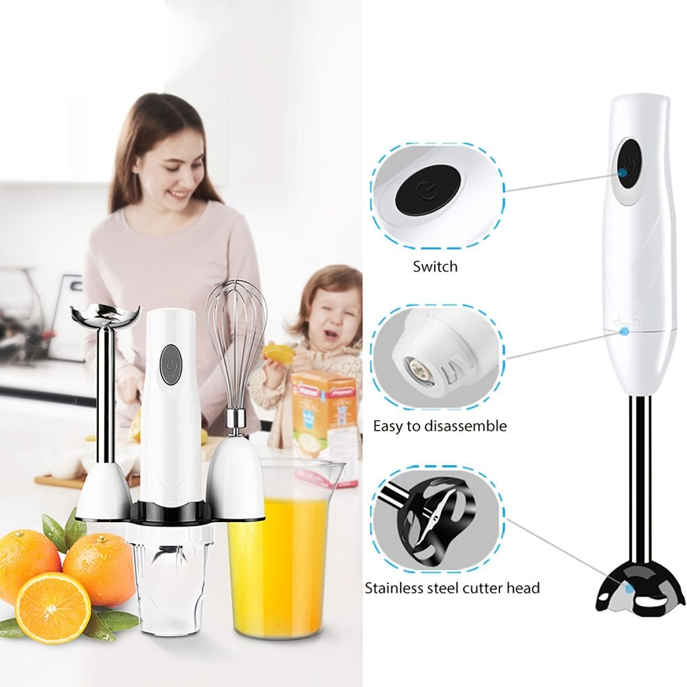 dropship Electric Stirring Rod; Multifunctional Household Small Hand-Held Cooking Machine; Immersion Food Mixer; Food Supplement Machine; Kitchen Tools; For Ground Meat; Grinding