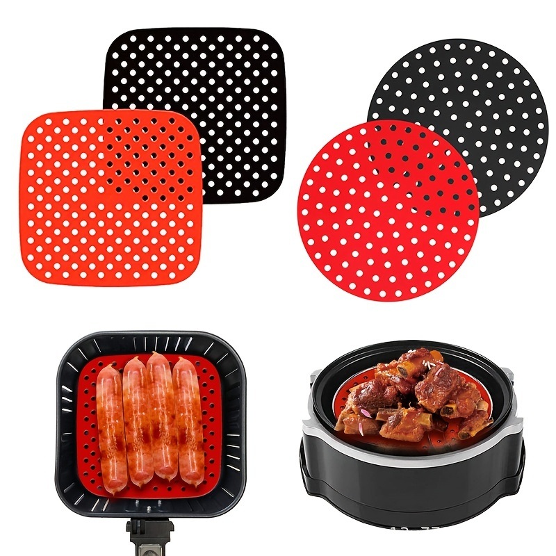 dropship 1pc 7.5in/8in/9in Air Fryer Liner Silicone Air Fryer Mat