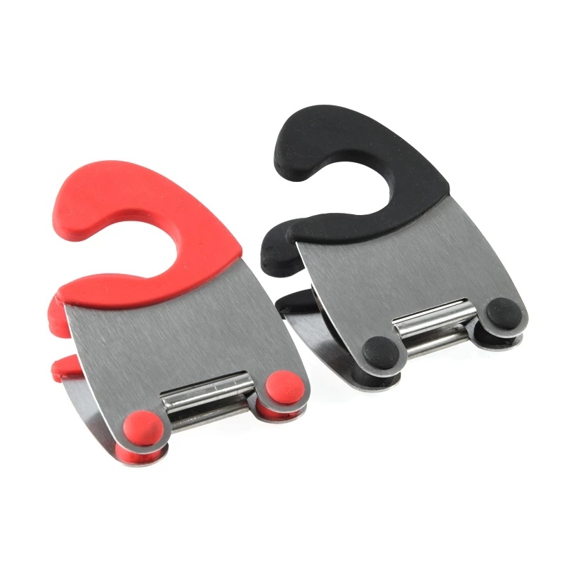 dropship 1pc Bowl Clip Stainless Steel Pot Side Clips Anti-scalding Spoon Holder Kitchen Bowl Clip Black Red