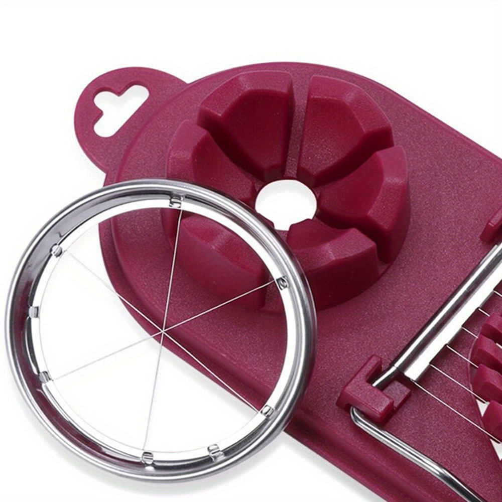 dropship 1pc Multifunctional Egg Cutter; Stainless Steel Egg Slicer Sectioner Cutter Mold; Flower-Shape Luncheon Meat Cutter; Kitchen Gadgets
