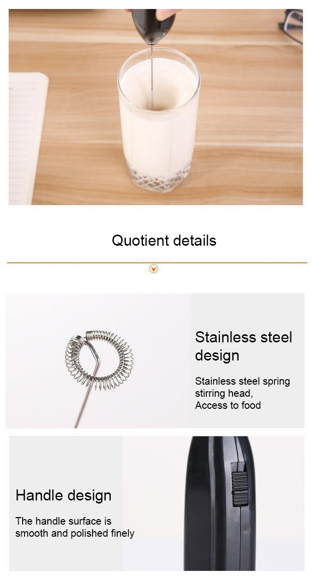 dropship Household Handheld Mini Electric Milk Whisk Whisk Kitchen Blender Coffee Whisk Foam Mix Whisk