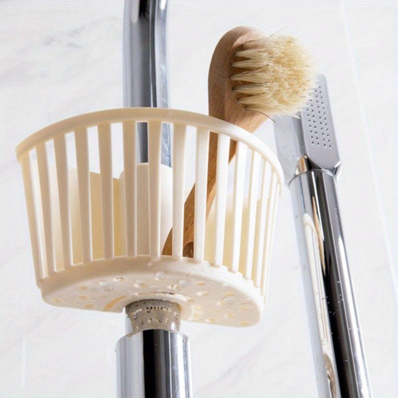 dropship 1PC Sink Plastic Hanging Basket; Faucet Rack Drainer Sponge Storage Rack Spout Holder Kitchen Bathroom Rack