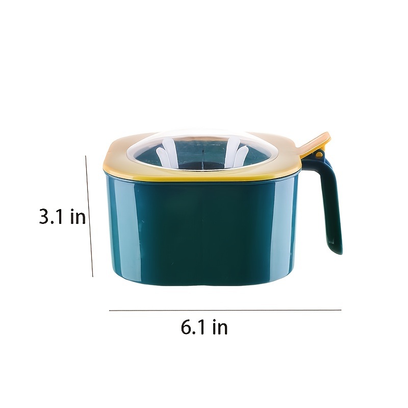 dropship 1pc; Reusable Spice Jars 4 In 1 Plastic Seasoning Box With Spoons Spice Jar Multi Compartment Herb Spice Jars Pots Kitchen Condiment Storage Container