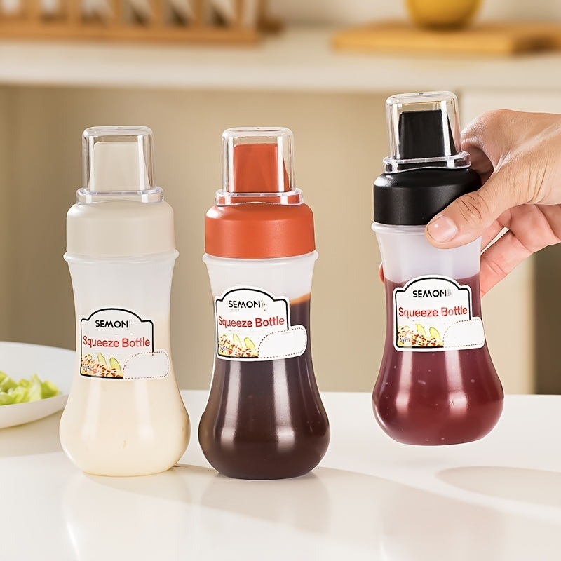 dropship 1pc Squeeze Sauce Bottle; Leak Proof Refillable Condiment Container For Salad Ketchup Honey Jam; Squeeze Sauce Bottle Oyster Sauce Squeeze Bottle; Home Kitchen Supplies