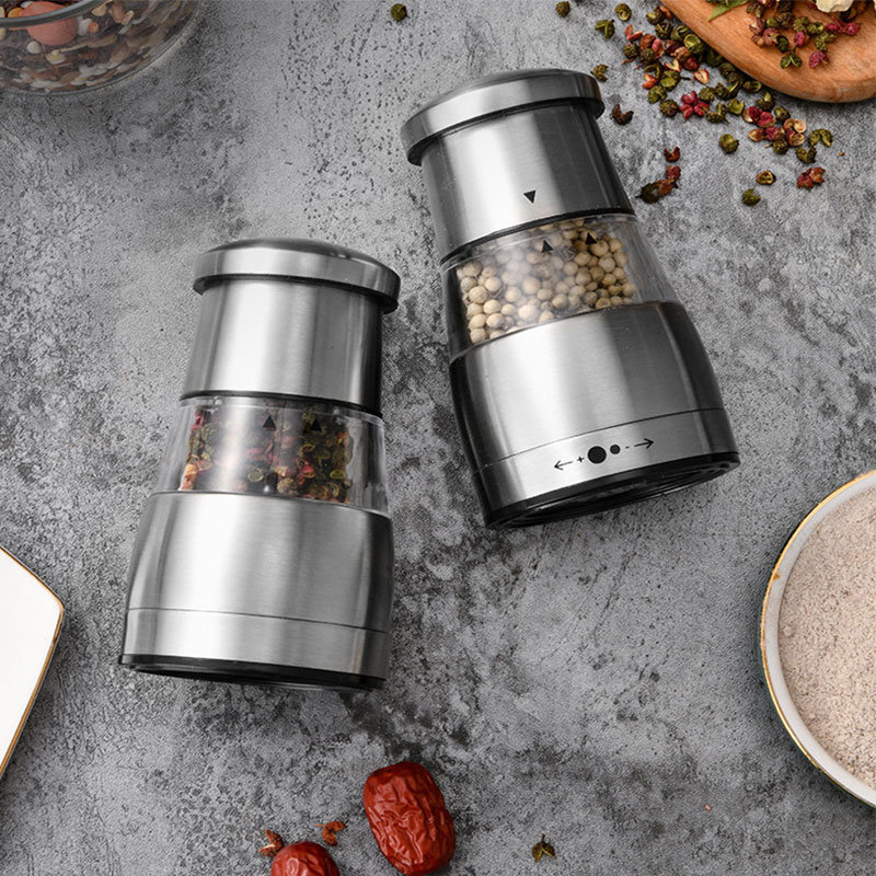 dropship Multi Functional Manual Pepper Mill Convenient Stainless Steel Grinding Bottle Black Pepper Adjustable Grinder Condiment Tool