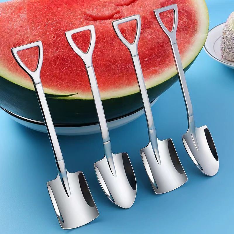 dropship 4pcs/10pcs Spoons; Stainless Steel Shovel Spoon; Home Kitchen Supplies