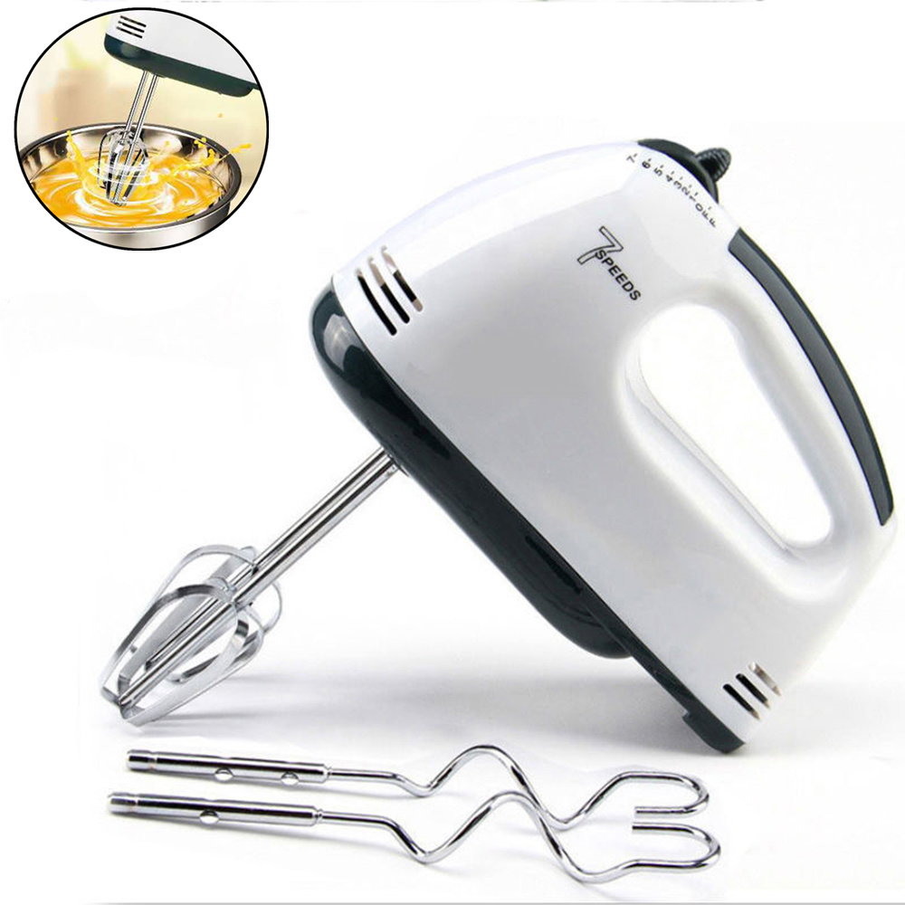 dropship Multifunctional 7 Speed Mini Mixer Electric Food Blender Handheld Mixer Egg Beater Automatic Cream Food Cake Baking Dough Mixer