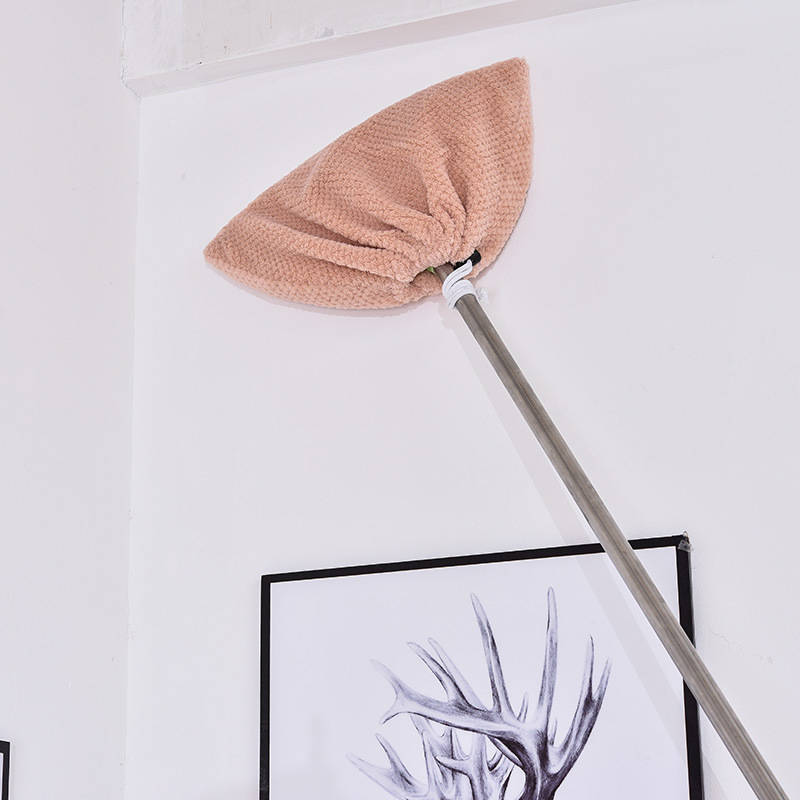 dropship 2pcs Multi Function Coral Velvet Broom Cover Cloth Floor Mop With Reusable Microfiber Absorbent Mop Household Cleaning Accessories