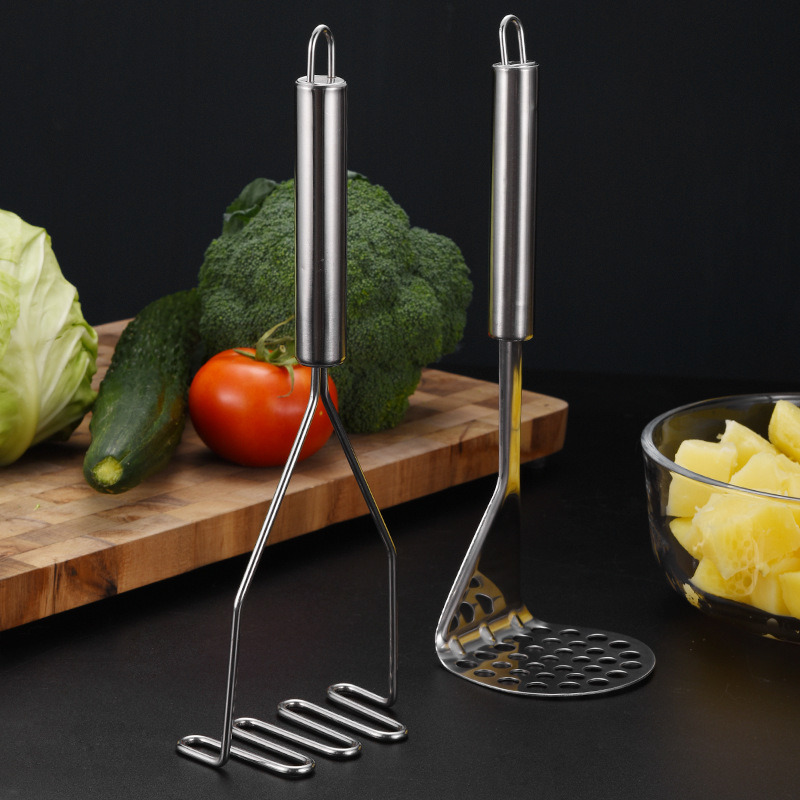 dropship Stainless Steel Manual Potato Press;  Baby Food Masher;  Wavy Potato Press