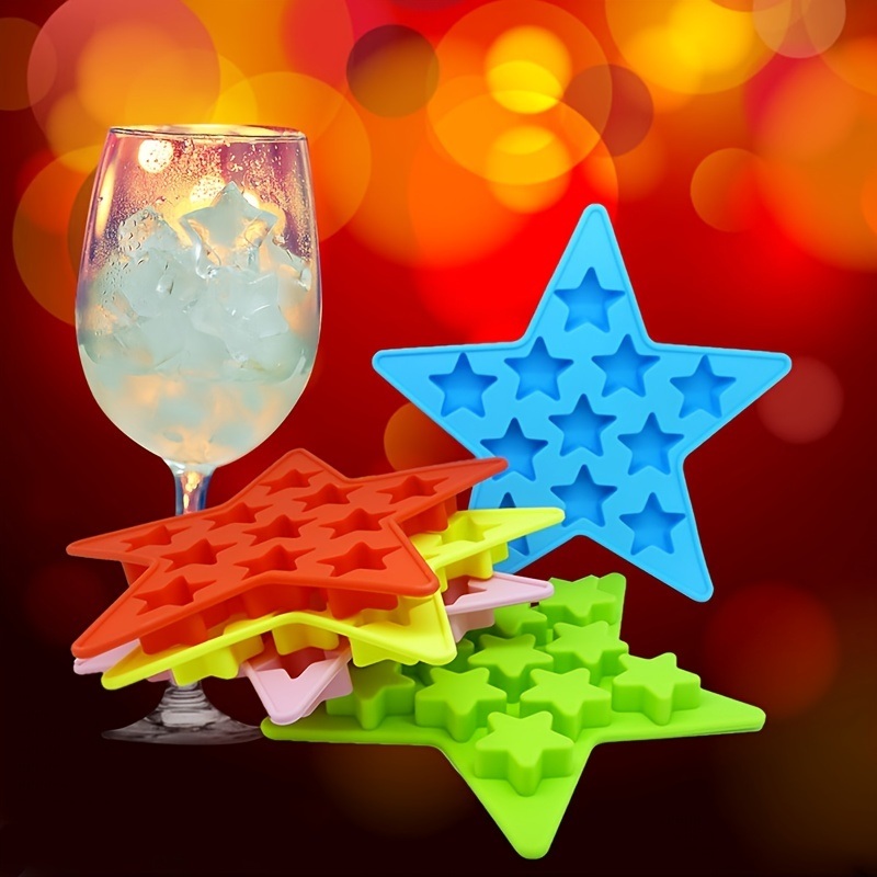 dropship 1pc Pentagram Cake Mold Silicone Epoxy Mold Food Grade Ice Box Creative Baking Tools Ice Mold Ice Cubes