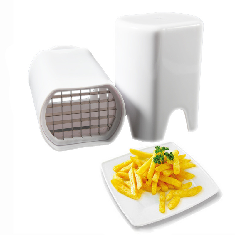 dropship 1pc Potato Fries 44 Grid Cut Potato Quick Stainless Steel French Cut French Fries Kitchen Utensils; White