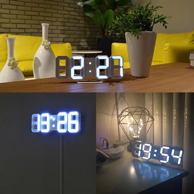 dropship 1pc 3D LED Digital Clock; Bedroom LED Clock For Home Decor