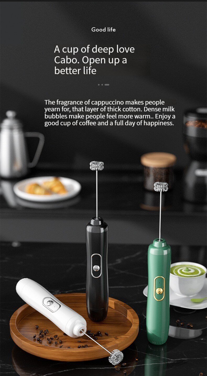 dropship Handheld Electric Milk Frother Egg Beater Maker Kitchen Drink Foamer Mixer Coffee Creamer Whisk Frothy Stirring Tools
