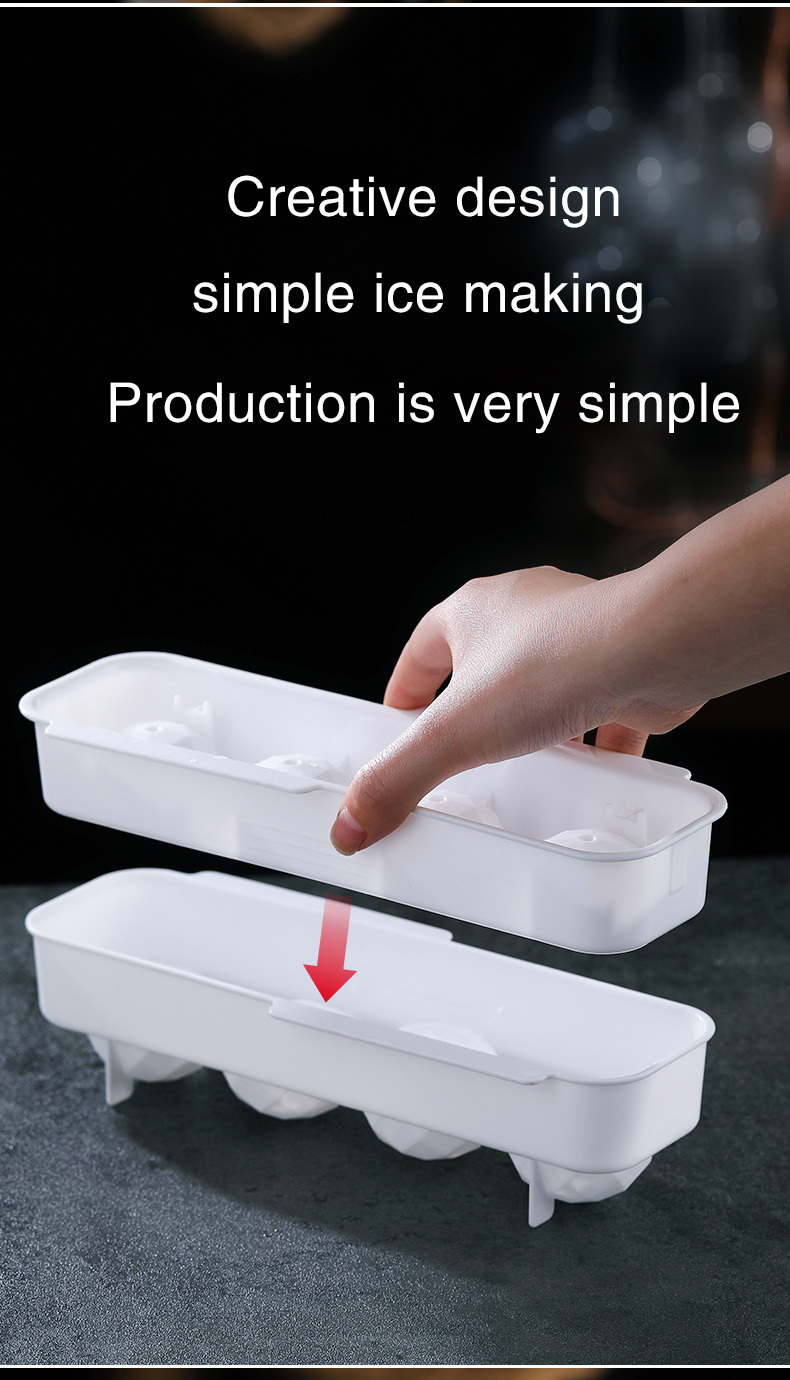 dropship 1pc Homemade Ice Cube Ice Ball Mold Household Ice Tray With Cover Frozen Ice Cube Mold