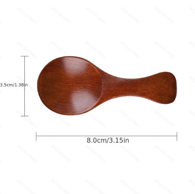 dropship 4Pcs Mini Wooden Spoons; Small Spice Condiment Spoon; Sugar Tea Coffee Scoop; Short Handle Wood Spoon; Jam Mustard Ice Cream Wood Spoons; Kitchen Gadgets