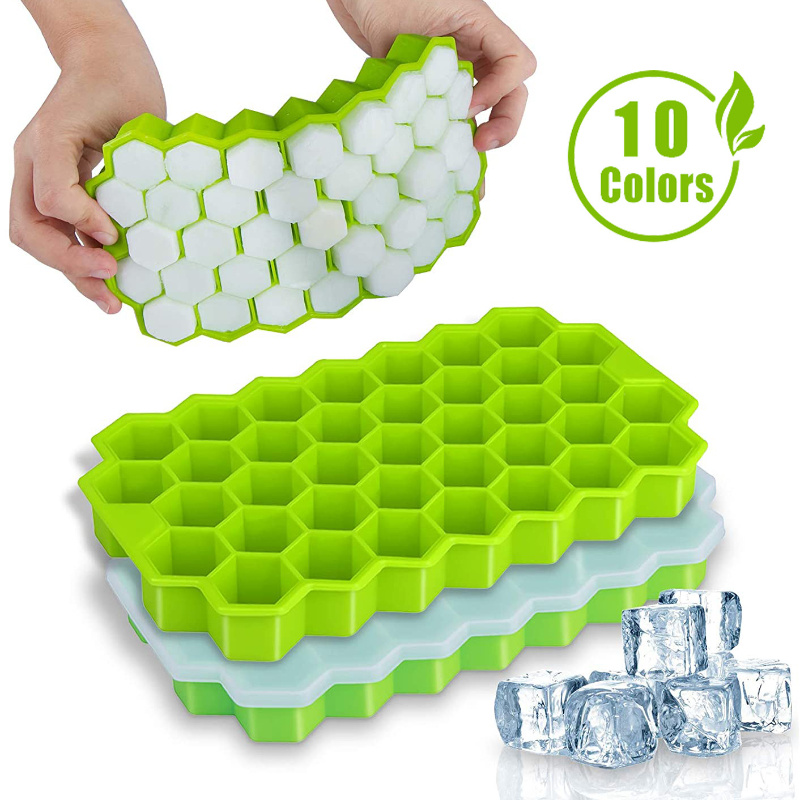 dropship 1pc Ice Tray Mold Honeycomb Silicone Ice Tray Hexagonal Ice Tray 37 Honeycomb Ice Trays