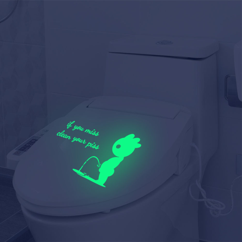 dropship 1 Sheet Figure Graphic Luminous Toilet Sticker