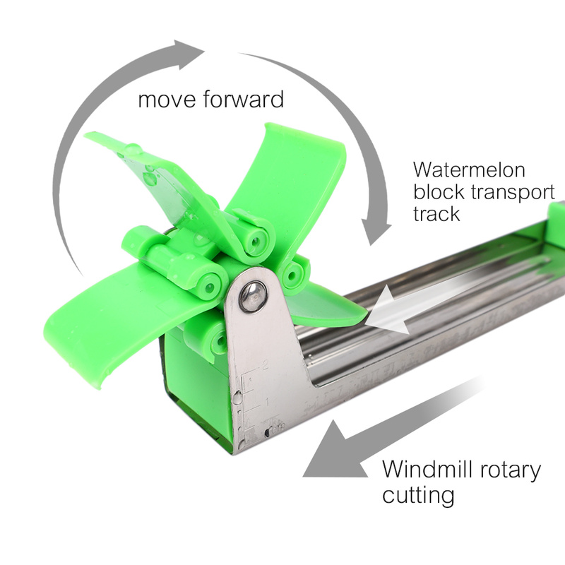 dropship Watermelon Knife Stainless Steel Pinwheel Design Easy To Cut Watermelon Slices Kitchen Gadgets Salad Fruit Slicing Knife Tool