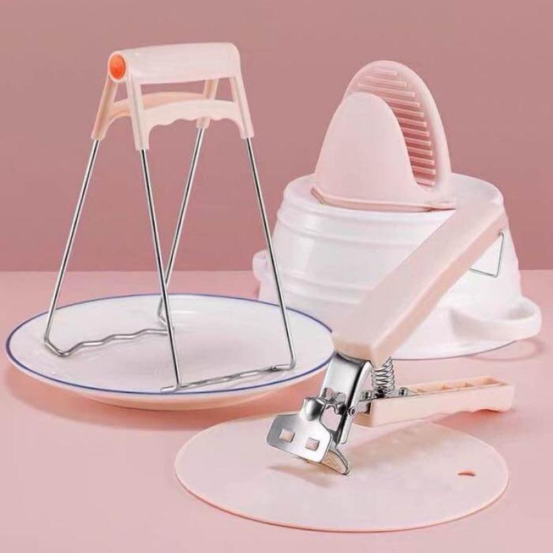 dropship 1pc Stainless Steel Gripper Clip; Bowl Plate Pot Pan Dish Clip; Foldable Anti-scalding Tray-lifter Pot Holder Kitchen Tool