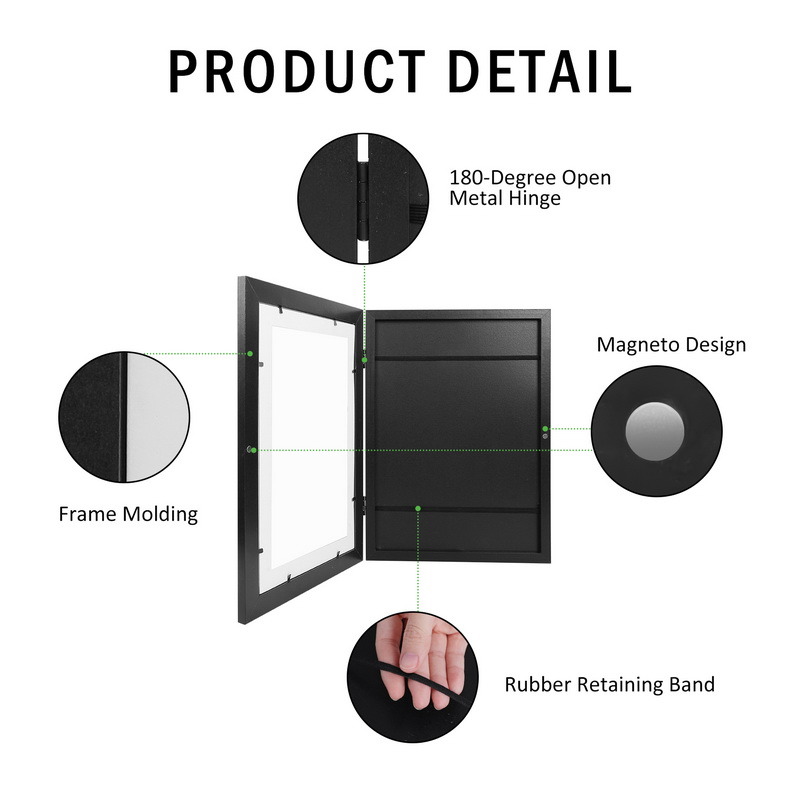 dropship Children Art Frames Magnetic Front Open Changeable Kids Frametory for Poster Photo Drawing Paintings Pictures Display Home Decor