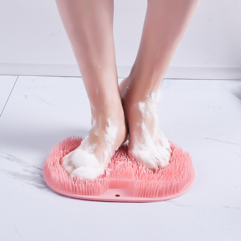 dropship Hands Free Back Scrubber For Shower; 1pc Multifunctional Lazy Man Rubbing Shoulder Strap Suction Cup Brush Back Bath Bathroom Rubbing Foot Massage Brush Foot Pad