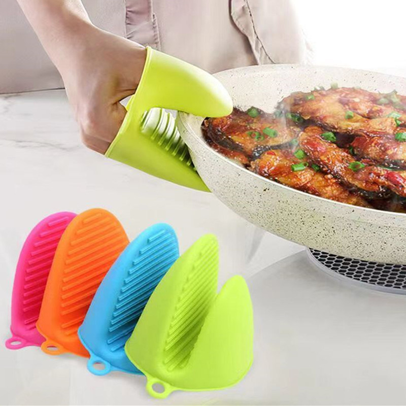 dropship 2pcs Anti-Inflammatory Covering Tethered Hand Without Hand Heating Pad Microwave Silicone Kitchen Anti-Inflammatory Gloves