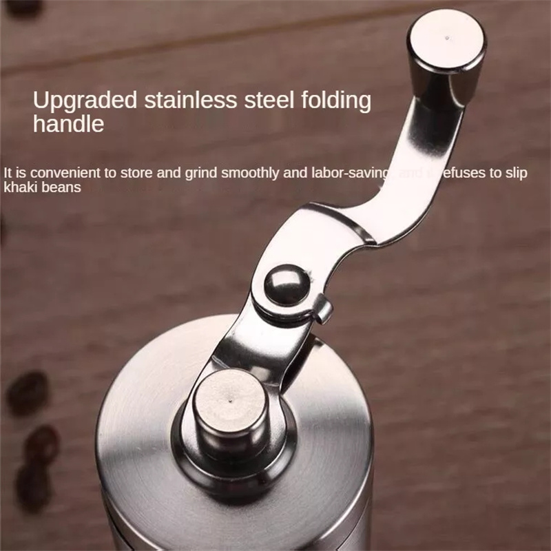 dropship Manual Coffee Grinder Stainless Steel Hand Adjustable Steel Core Burr For Kitchen Portable Coffee Mills Coffee Espresso Press