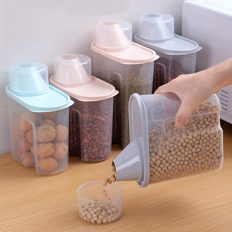 dropship 1pc 1.9L Kitchen Cereals Jar; Kitchen Storage Box; Airtight Food Storage Containers; Kitchen Supplies