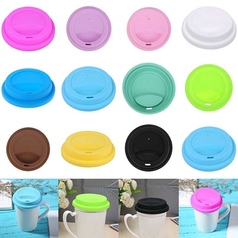 dropship 1pc Silicone Drinking Lid; Spill-Proof Cup Lids; Reusable Coffee Mug Lids; Coffee Cup Covers