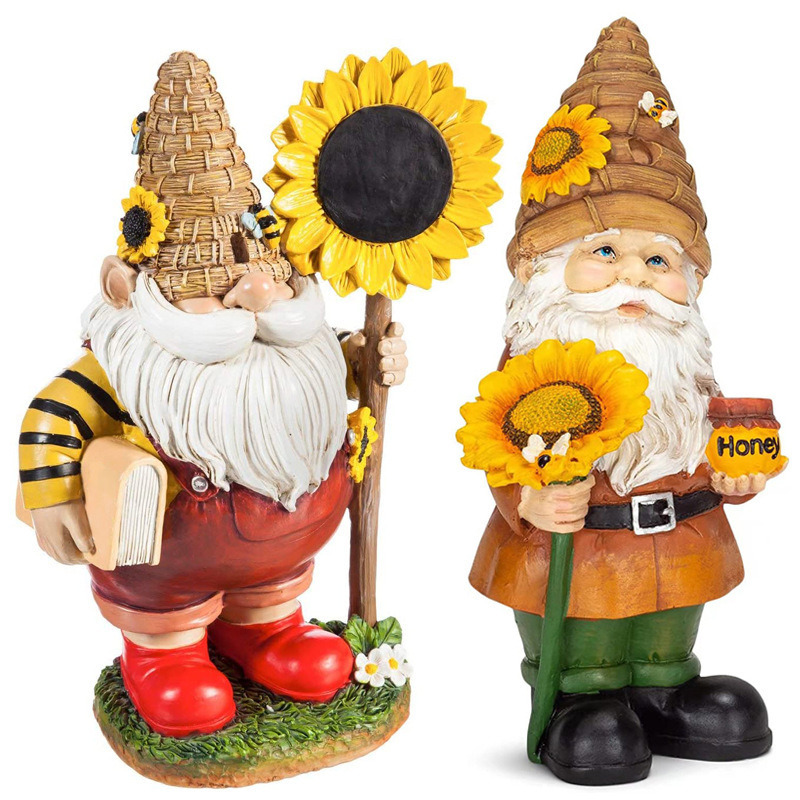 dropship Resin Figurines, Outdoor Spring Decoration, Garden Gnome Sculptures & Statues
