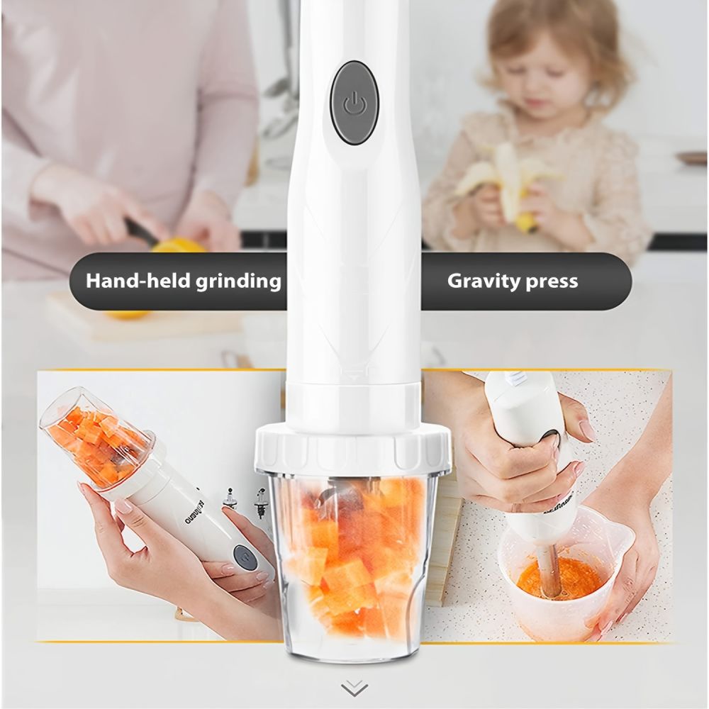 dropship Electric Stirring Rod; Multifunctional Household Small Hand-Held Cooking Machine; Immersion Food Mixer; Food Supplement Machine; Kitchen Tools; For Ground Meat; Grinding