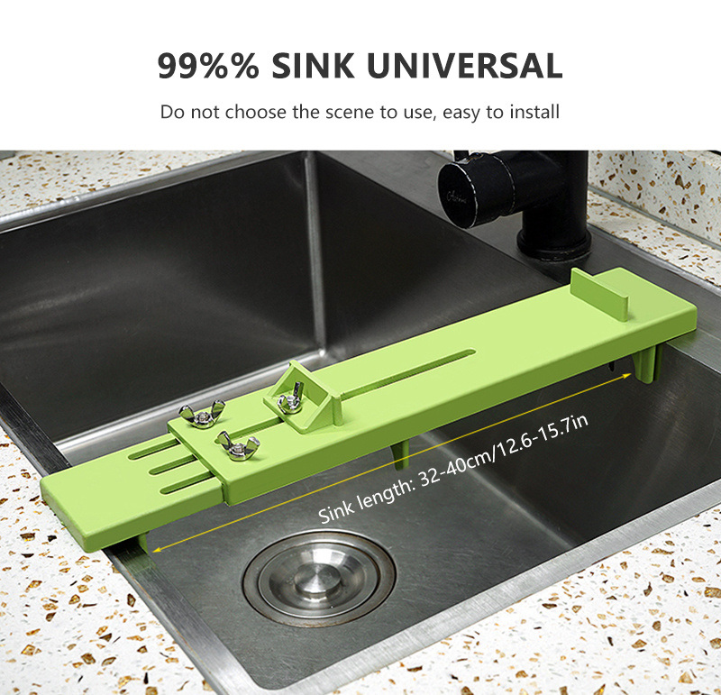 dropship 1pc Adjustable Over Sink Sharpening Stone Base Holder Retractable Non-slip Whetstone Grinding For Knife Sink Bridge Fits Kitchen