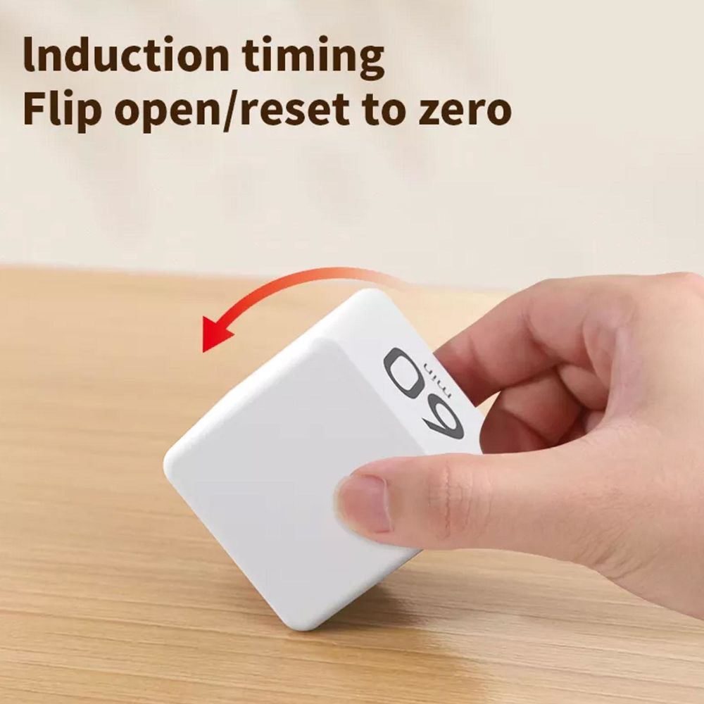 dropship Digital Display Alarm Clock Time Management PP Cube Shape Countdown Homework Study Timer Kitchen Timers for Daily Life