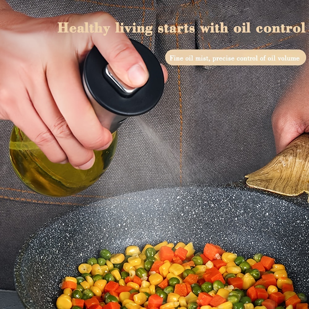dropship Olive Oil Dispenser Bottle Oil Sprayer Dispenser Vinegar Sprayer Dressing Spray Portable; Grilling Olive Oil Glass Bottle 200ml; For Kitchen; Cooking; Salad; Bread Baking