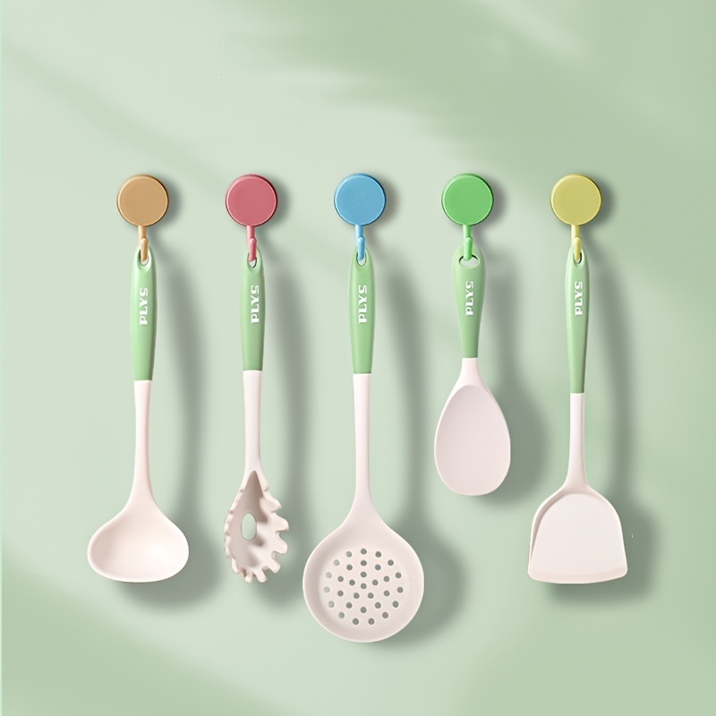 dropship 4pcs/5pcs/7pcs Food Grade Silicone Spatula Non-stick Pan Special Cooking Shovel; Kitchen Utensils Set; Household Soup Spoon Leak Spoon; Kitchen Tools